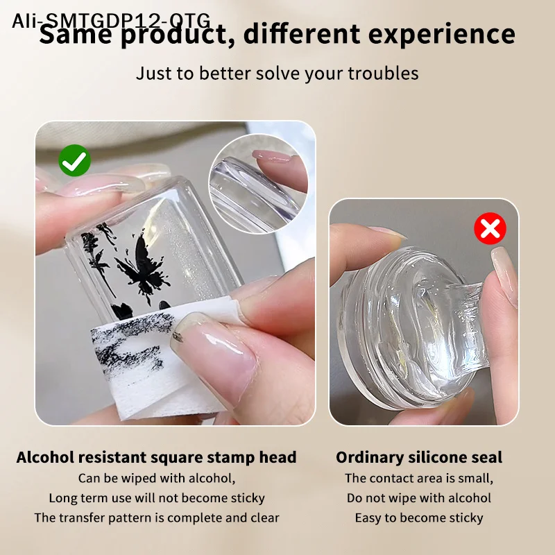 Прозрачный прямоугольный штамп для нейл-арта с силиконовой головкой и скребком, инструмент для быстрого и чистого трансфера, для французского маникюра и стемпинга
Прозрачный прямоугольный штамп для нейл-арта с силиконовой головкой и скребком, инструмент для быстрого и чистого трансфера, для французского маникюра и стемпинга