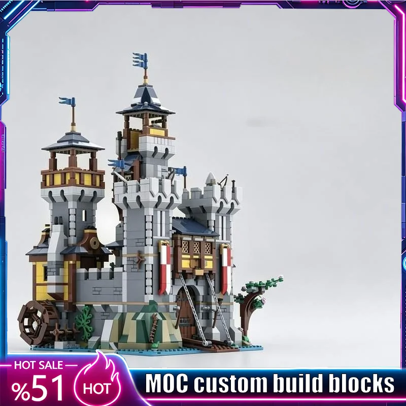 2850PCS Medieval Architecture Black Falcon's Castle Model Custom Building Block DIY Educational Assembly Birthday Christmas Gift
2850PCS Medieval Architecture Black Falcon's Castle Model Custom Building Block DIY Educational Assembly Birthday Christmas Gift