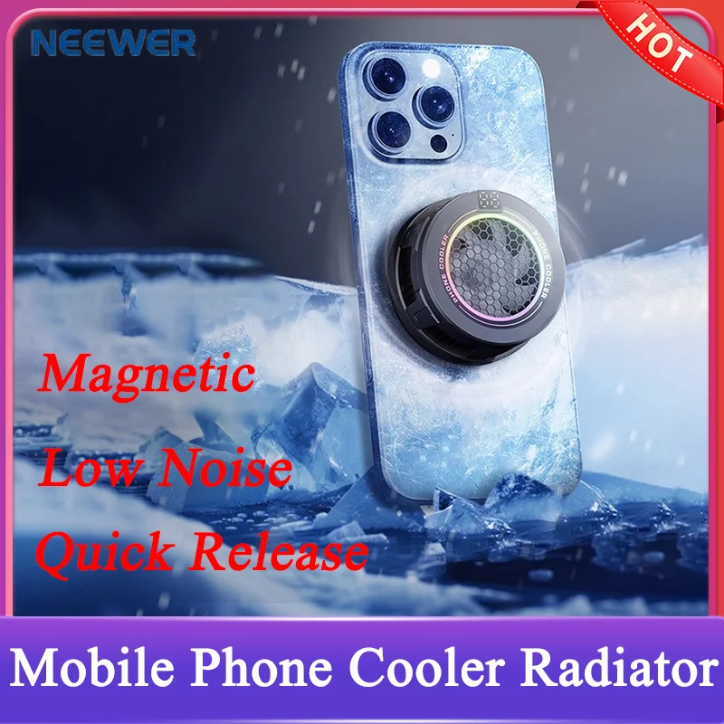 2025 New NEEWER Mobile Phone Cooler Magnetic Semiconductor Ice Cooling Radiator with RGB Light for iPad iPhone Mac Android
2025 New NEEWER Mobile Phone Cooler Magnetic Semiconductor Ice Cooling Radiator with RGB Light for iPad iPhone Mac Android