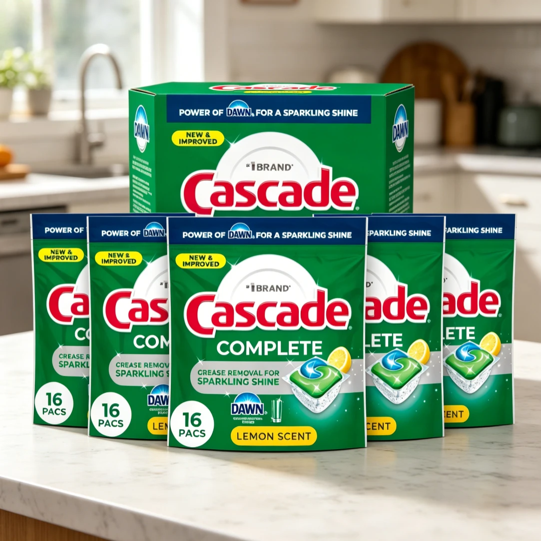 Bulk Stock Up for Large Families | Lemon Scent Complete Action Dishwasher Detergent Pacs, All-Around Deep Clean Pods
Bulk Stock Up for Large Families | Lemon Scent Complete Action Dishwasher Detergent Pacs, All-Around Deep Clean Pods