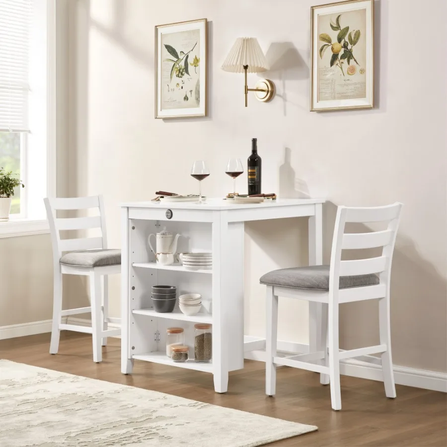 30 Modern Dining Table Set for 2 with Charging Station 3Tier Adjustable Storage SpaceSaving Kitchen Set with Upholstered Chairs
30 Modern Dining Table Set for 2 with Charging Station 3Tier Adjustable Storage SpaceSaving Kitchen Set with Upholstered Chairs