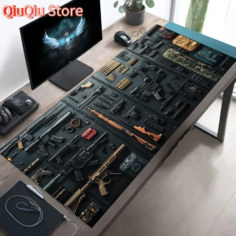 Gun Large Gaming Mouse Pad XXL gaming Desk pad Non-Slip Rubber Comfortable Keyboard Mouse Stitched Edges for Home game office
Gun Large Gaming Mouse Pad XXL gaming Desk pad Non-Slip Rubber Comfortable Keyboard Mouse Stitched Edges for Home game office