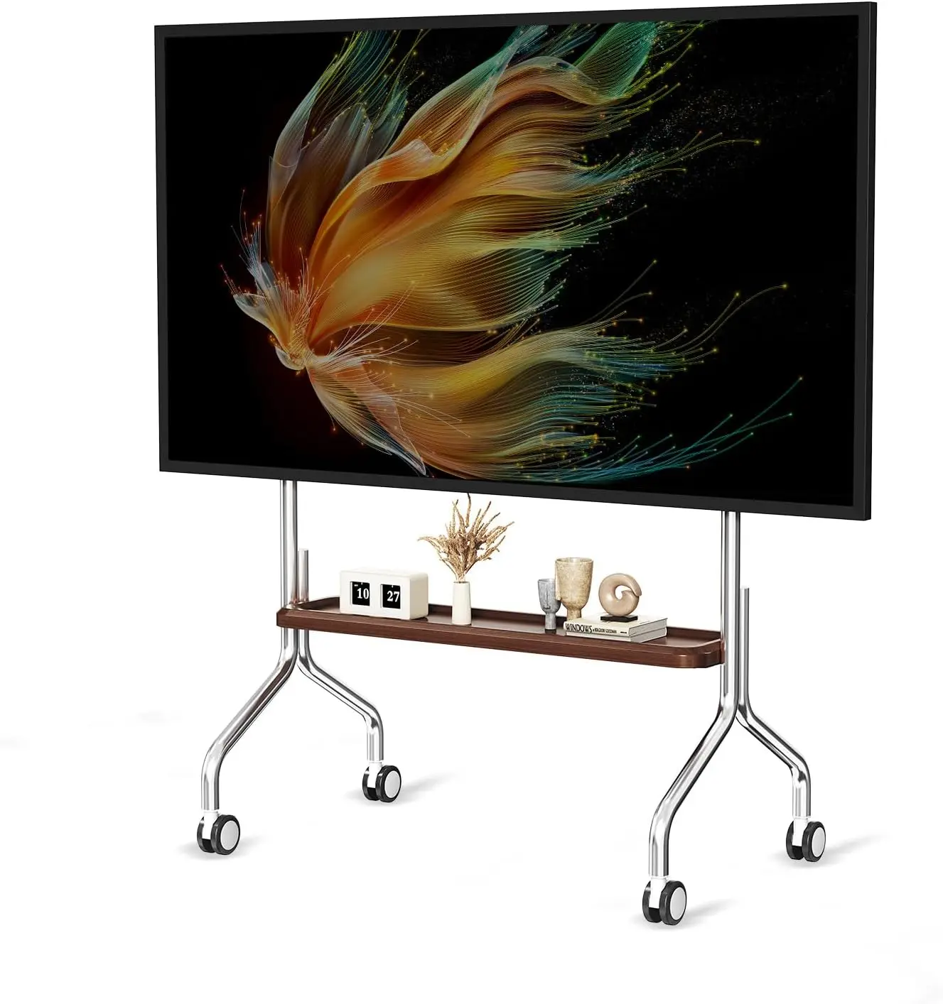 Rolling TV Stand for 32-75 Inch, VESA 600x400mm, Locking Wheels, Holds 110 lbs
Rolling TV Stand for 32-75 Inch, VESA 600x400mm, Locking Wheels, Holds 110 lbs