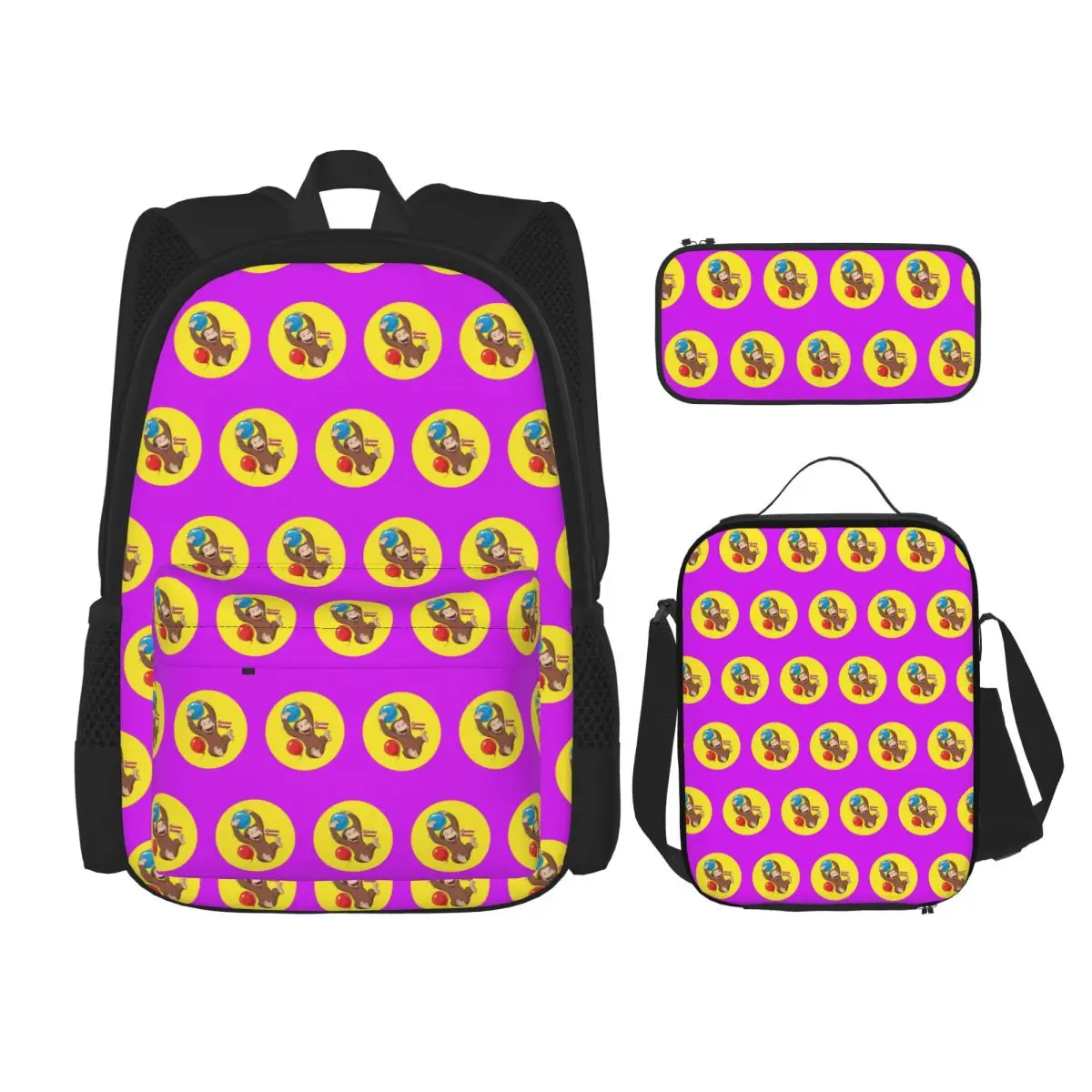 Curious George Backpacks Boys Girls Bookbag Children School Bags Kids Rucksack Lunch Bag Pen Bag Three-Piece Set
Curious George Backpacks Boys Girls Bookbag Children School Bags Kids Rucksack Lunch Bag Pen Bag Three-Piece Set