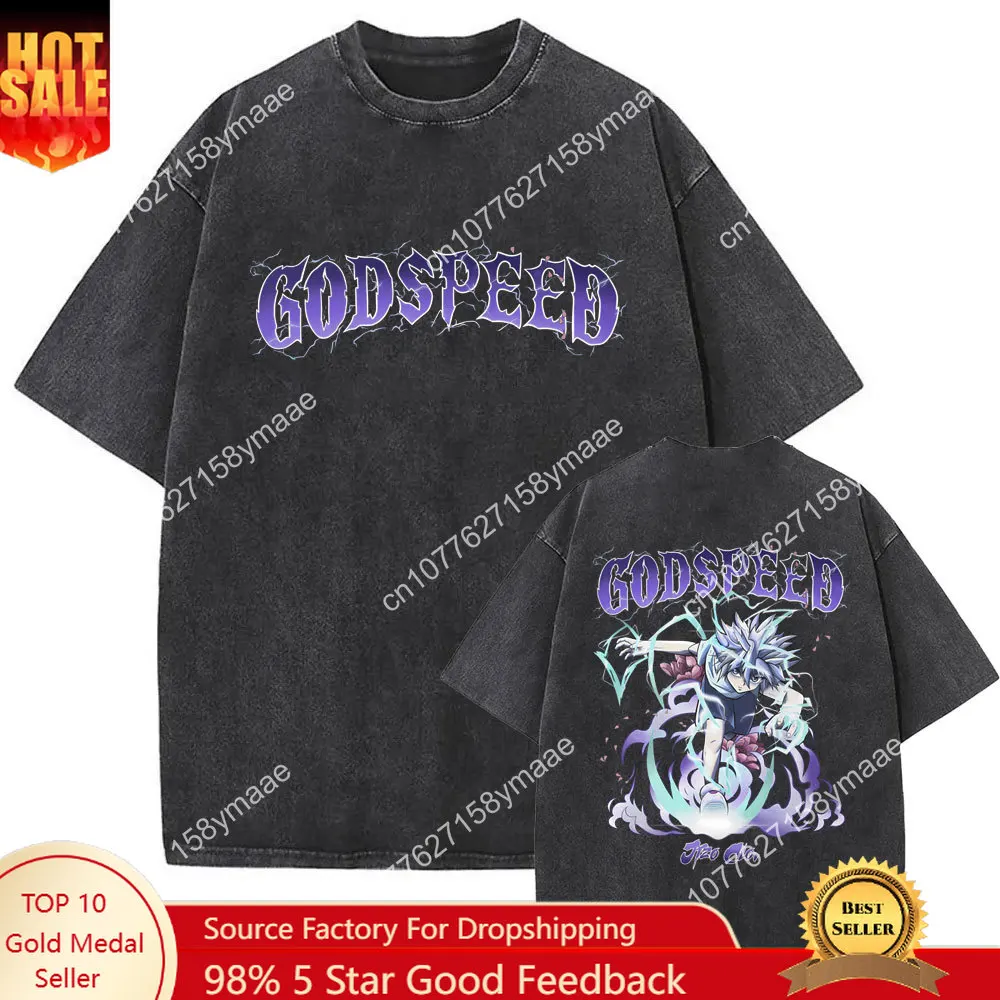 Washed Vintage Japanese Anime Hunter X Hunter Killua Zoldyck Double Sided Print T-shirt Men Manga Oversized Short Sleeve T Shirt
Washed Vintage Japanese Anime Hunter X Hunter Killua Zoldyck Double Sided Print T-shirt Men Manga Oversized Short Sleeve T Shirt