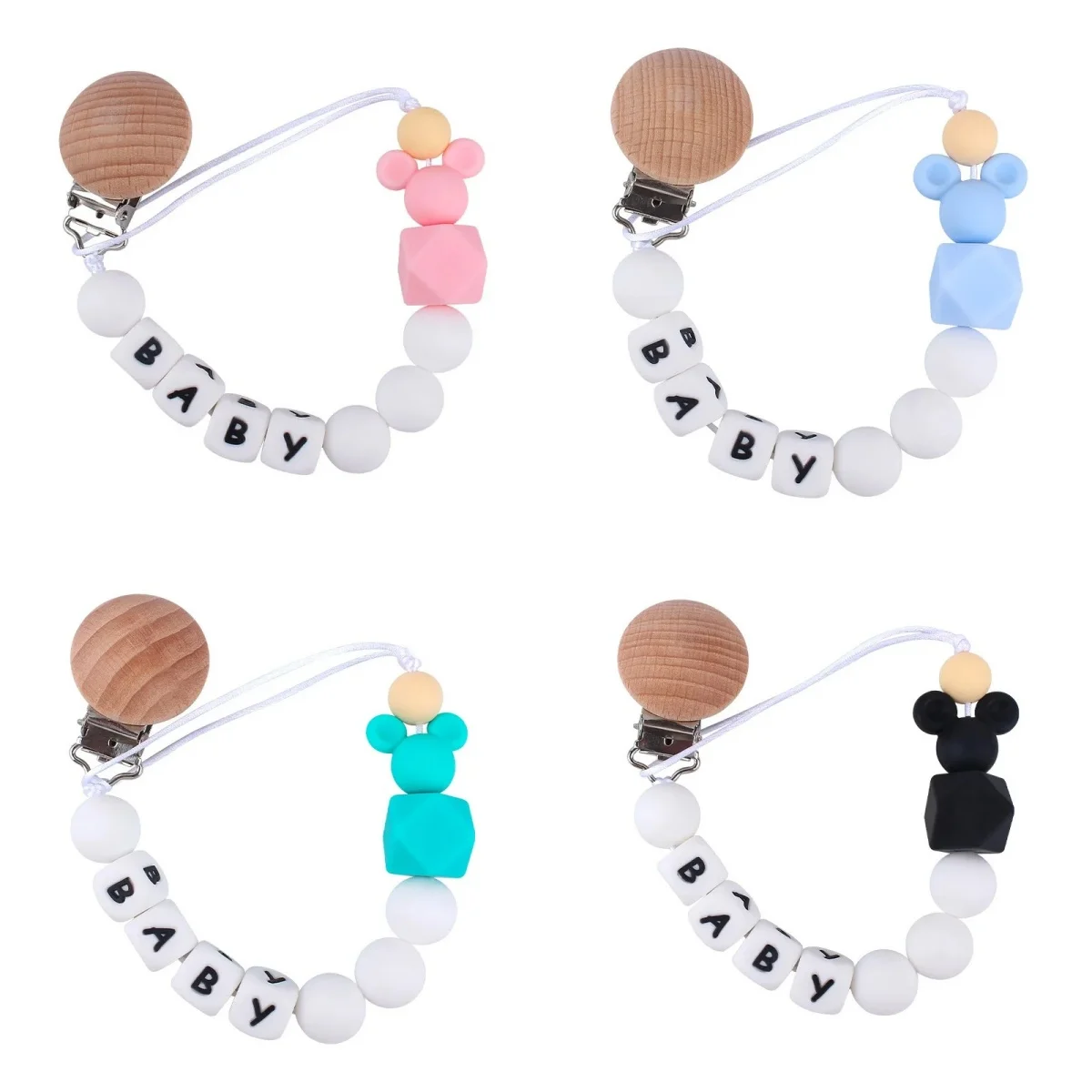 Детская пустышка, деревянный зажим для соски, мышь, силиконовый держатель для пустышки, цепочка для детской соски, жевательная игрушка для кормления, подарок для душа 
Детская пустышка, деревянный зажим для соски, мышь, силиконовый держатель для пустышки, цепочка для детской соски, жевательная игрушка для кормления, подарок для душа