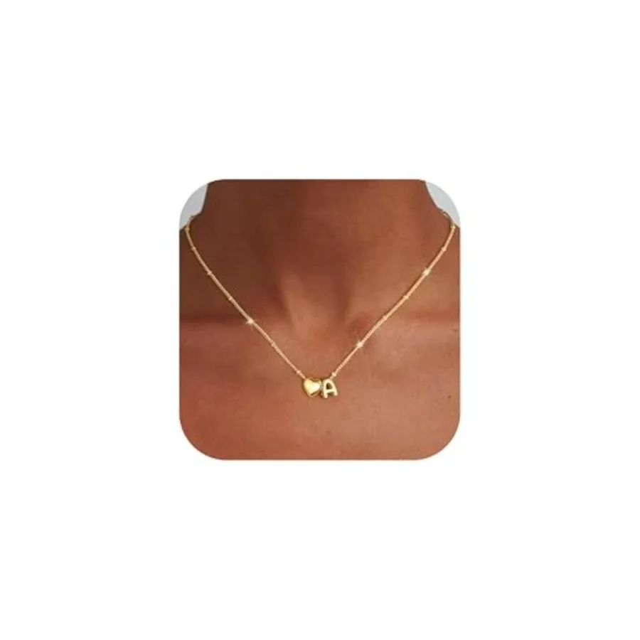 Ursteel Gifts for Teen Girls - Dainty 14K Gold Plated Initial Heart Necklace for Women Trendy, Tiny Letter A-Z Necklaces Person
Ursteel Gifts for Teen Girls - Dainty 14K Gold Plated Initial Heart Necklace for Women Trendy, Tiny Letter A-Z Necklaces Person
