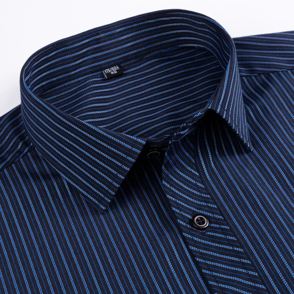 Men's Classic Striped Plaid Long Sleeve Dress Shirt Single Patch Pocket Formal Business Standard-fit Smart Casual Office Shirts
Men's Classic Striped Plaid Long Sleeve Dress Shirt Single Patch Pocket Formal Business Standard-fit Smart Casual Office Shirts