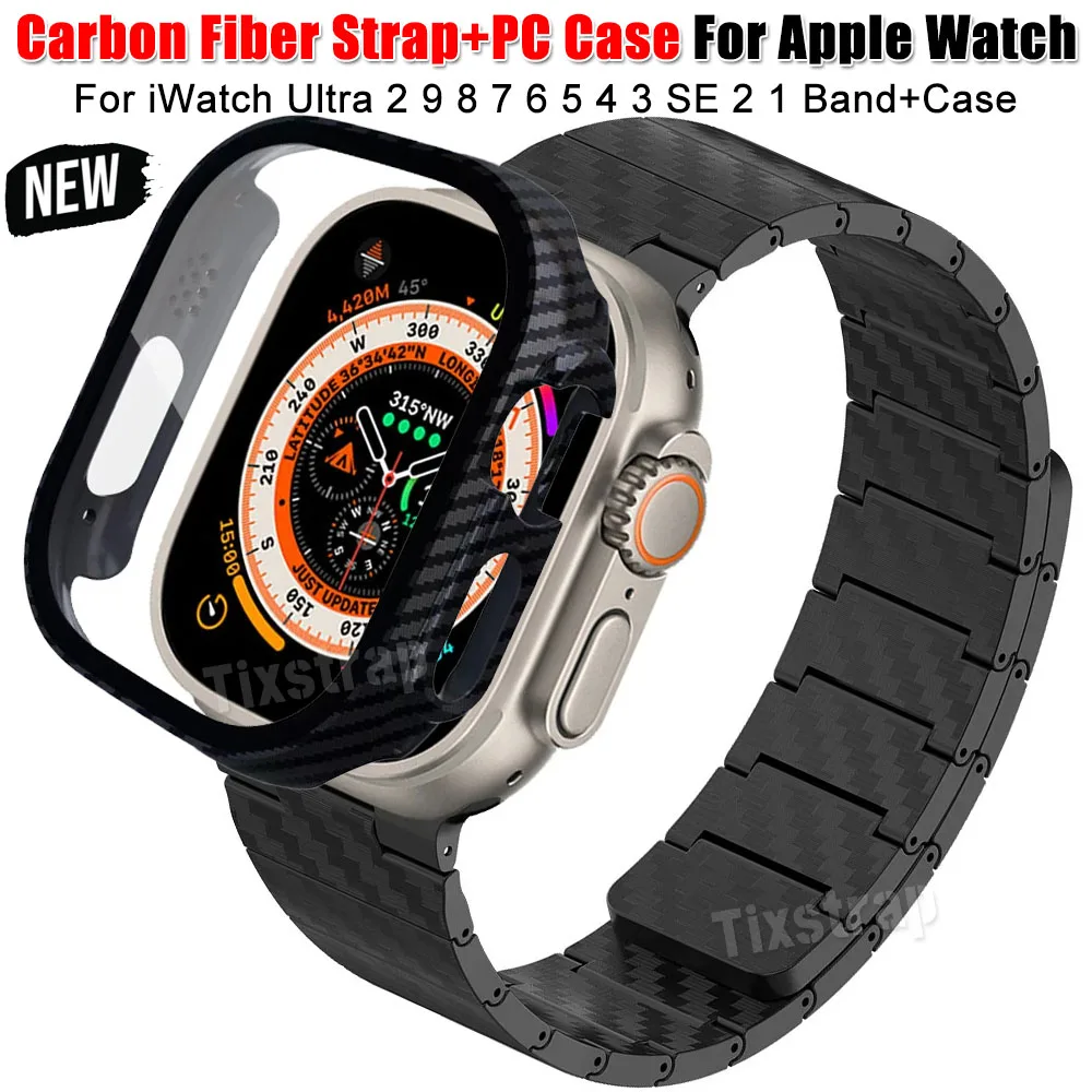 Ремешок из углеродного волокна + чехол для ПК для Apple Watch Band Ultra 2 49 мм 45 мм 41 мм 44 мм 40 42 мм Магнитный браслет для iWatch 9 8 7 6 5 43 SE
Ремешок из углеродного волокна + чехол для ПК для Apple Watch Band Ultra 2 49 мм 45 мм 41 мм 44 мм 40 42 мм Магнитный браслет для iWatch 9 8 7 6 5 43 SE