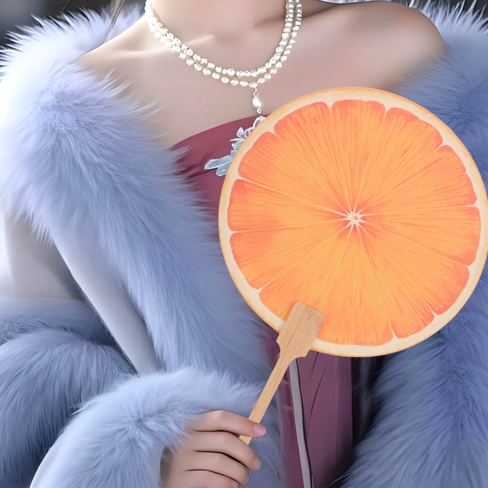 Orange Paddle Fan Realistic Fruit Design Long Bamboo Handle Portable Summer Cooling Outdoor Wedding Party Favor Handheld Fan
Orange Paddle Fan Realistic Fruit Design Long Bamboo Handle Portable Summer Cooling Outdoor Wedding Party Favor Handheld Fan