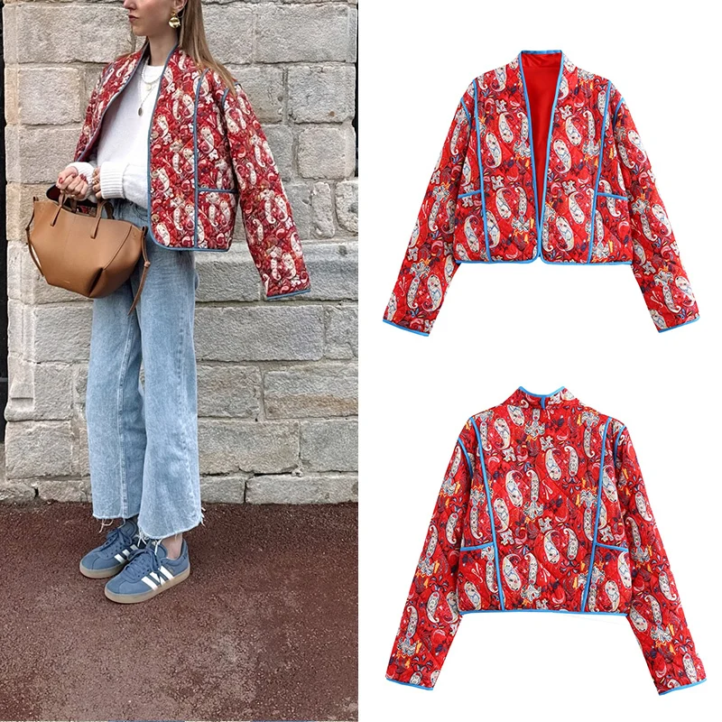 Z Women's Cotton Jaet 2024 Winter Vintage Print Loose Casual Versatile Stand Collar Long Sve Polyester Fiber
Z Women's Cotton Jaet 2024 Winter Vintage Print Loose Casual Versatile Stand Collar Long Sve Polyester Fiber