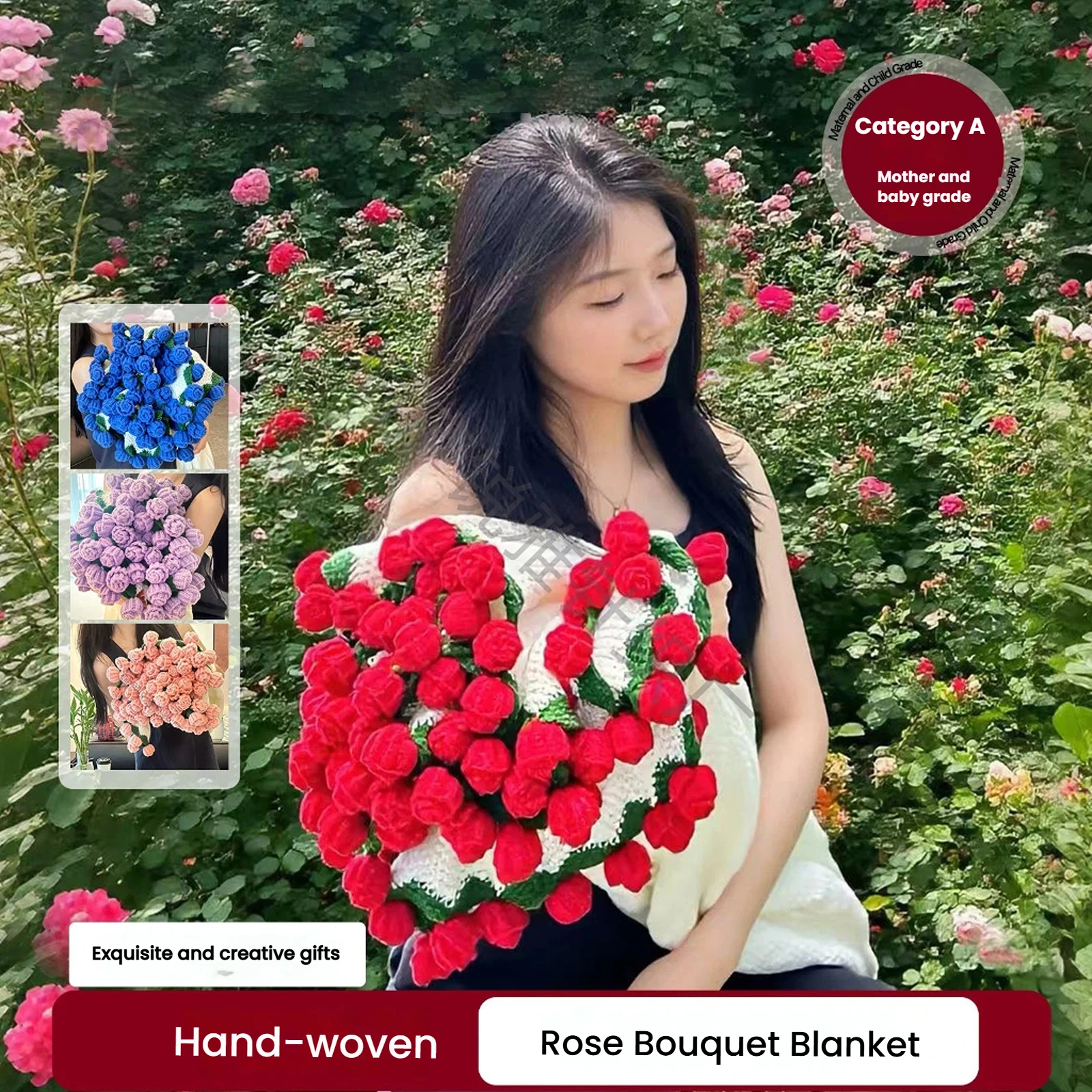 HQ Bouquet Blanket Gift for Girlfriend Handmade Knit Plush Office Nap Throw Rose Flower Blanket
HQ Bouquet Blanket Gift for Girlfriend Handmade Knit Plush Office Nap Throw Rose Flower Blanket