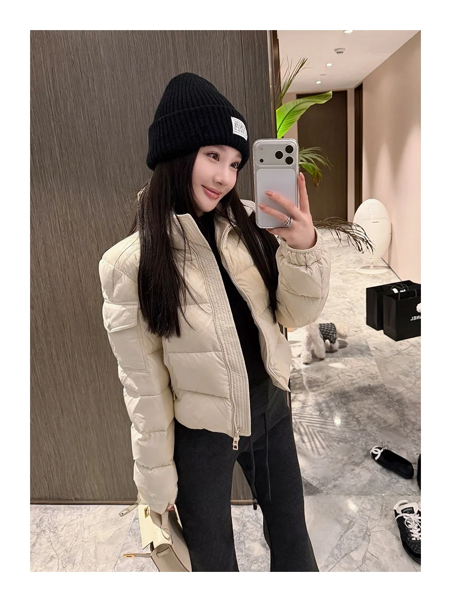 Lightweight PP High Velvet 90 White Duck down Short Jacket Stand Collar Outerwear Women's Fashion Minimalist Style Warmth
Lightweight PP High Velvet 90 White Duck down Short Jacket Stand Collar Outerwear Women's Fashion Minimalist Style Warmth
