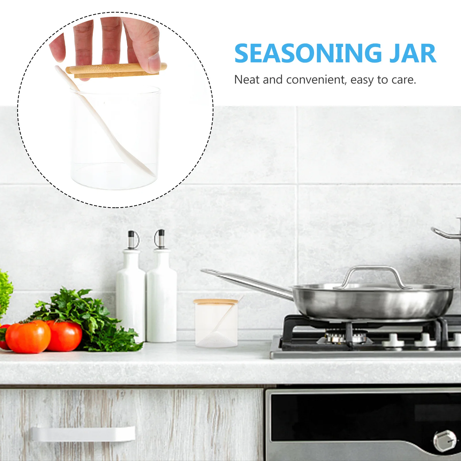 1pcs Glass Spice Jar with Lid Seasoning Container Kitchen Organizer Gadget for Herbs Spices Salt Cookie Storage
1pcs Glass Spice Jar with Lid Seasoning Container Kitchen Organizer Gadget for Herbs Spices Salt Cookie Storage