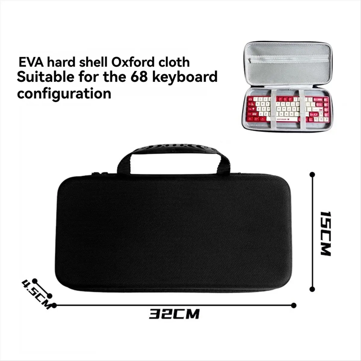 (A26M) EVA Hard Case for Mechanical Keyboards Portable Anti-Fall Protection Storage Bag Thickened Keyboard Case for 68 Keys
(A26M) EVA Hard Case for Mechanical Keyboards Portable Anti-Fall Protection Storage Bag Thickened Keyboard Case for 68 Keys