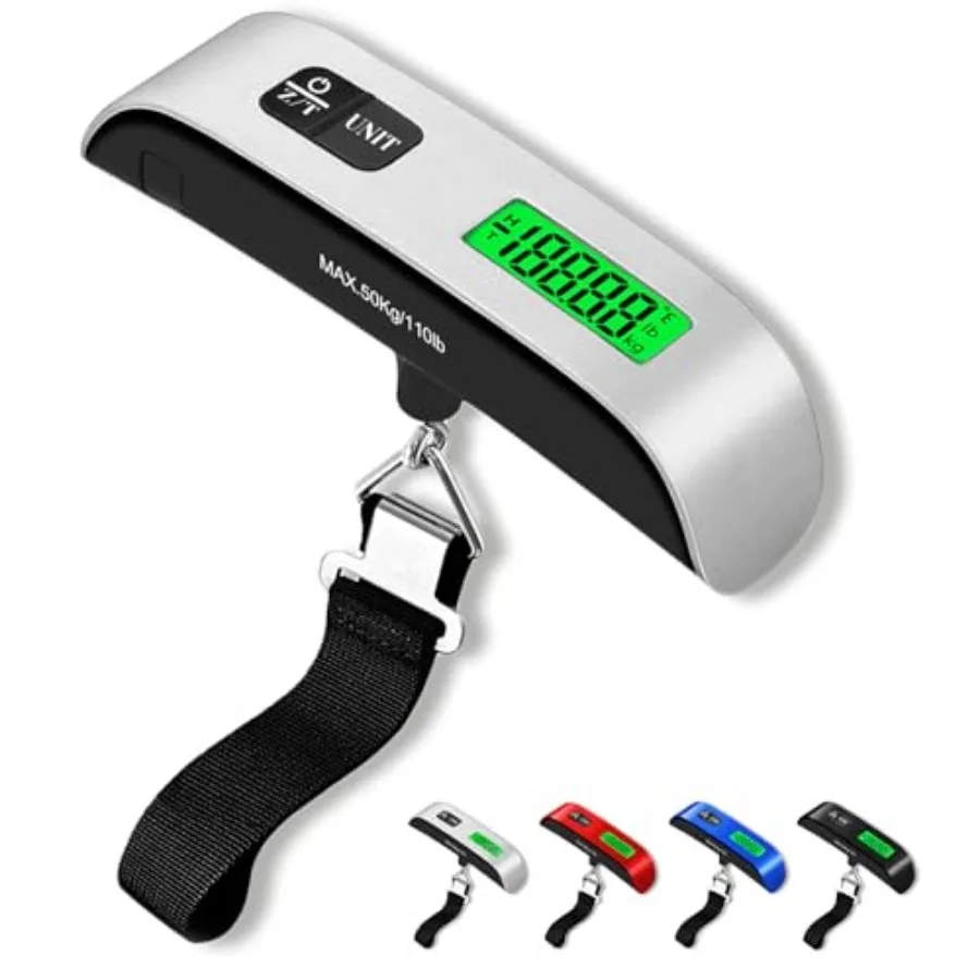 Luggage Scale, 110lb Luggage Weight Scale with 4 Unit Switching FunctionsandLED Display, Luggage Scale Travel Digital for Weigh
Luggage Scale, 110lb Luggage Weight Scale with 4 Unit Switching FunctionsandLED Display, Luggage Scale Travel Digital for Weigh