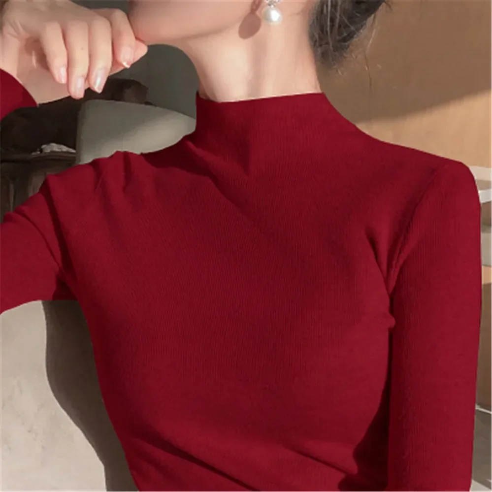 Womens Long Sleeve Elasticity Sexy Sweater 2025 Winter Women Knitted Turtleneck Sweater Fall Casual Slim Sweaters Pullover
Womens Long Sleeve Elasticity Sexy Sweater 2025 Winter Women Knitted Turtleneck Sweater Fall Casual Slim Sweaters Pullover