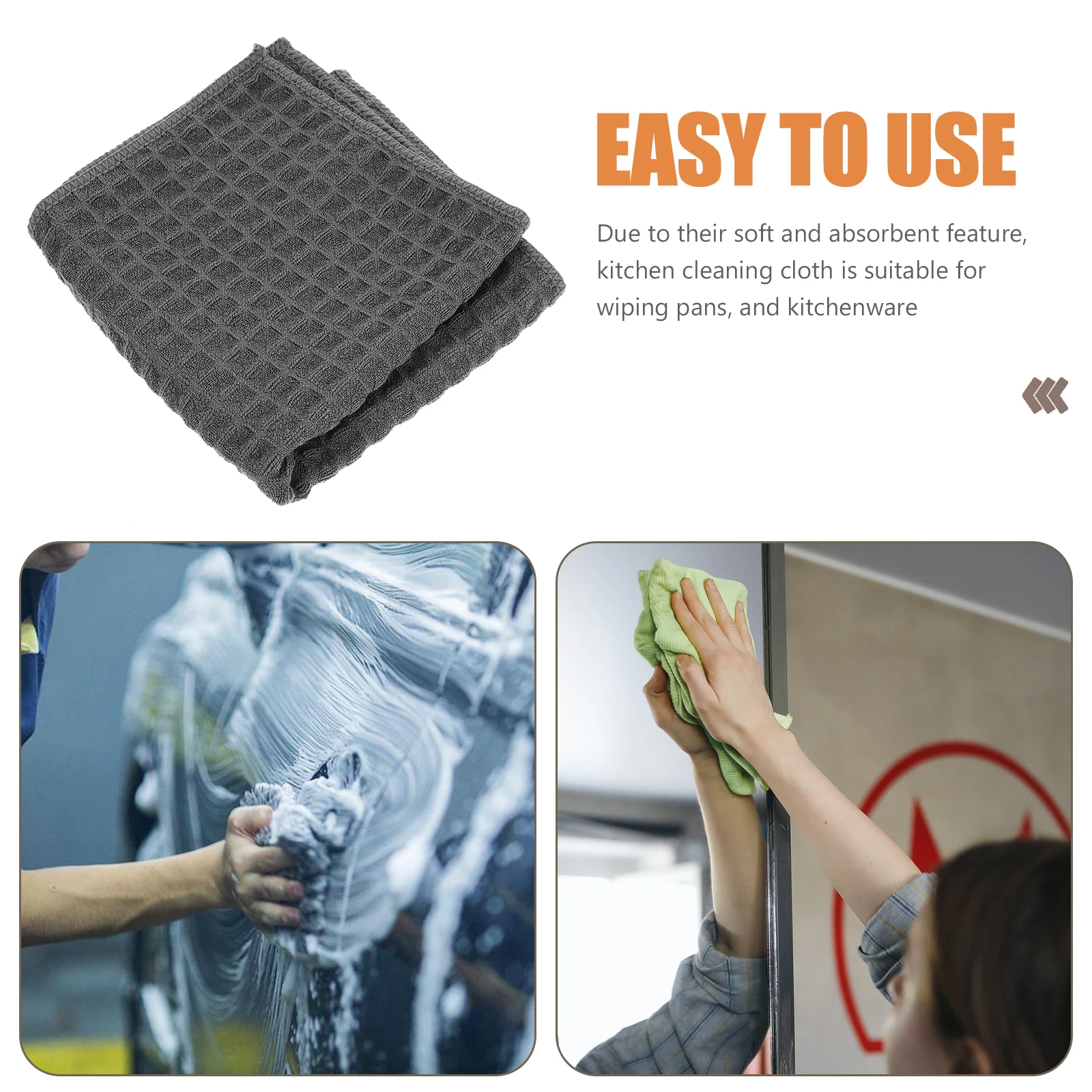 Microfiber Kitchen 30x30cm Dark Grey Dishwashing Rag Reusable Cleaning Cloth Absorbent Scouring Kitchen Towel Pads
Microfiber Kitchen 30x30cm Dark Grey Dishwashing Rag Reusable Cleaning Cloth Absorbent Scouring Kitchen Towel Pads