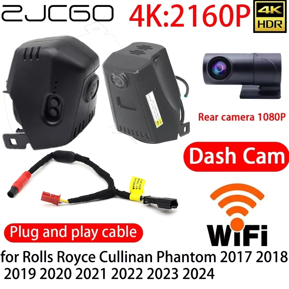 ZJCGO 4K DVR Dash Cam Wifi Front Rear Camera 24h Monitor for Rolls Royce Cullinan Phantom 2017~2024
ZJCGO 4K DVR Dash Cam Wifi Front Rear Camera 24h Monitor for Rolls Royce Cullinan Phantom 2017~2024