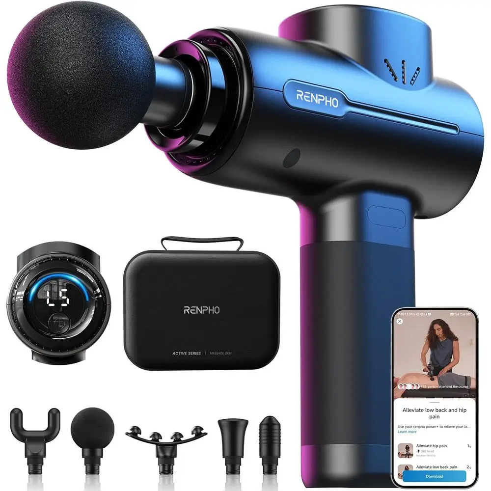 Massage Gun for Muscle Recovery, Adjustable Speeds, App-Guided Courses, Portable for Athletes and Travelers
Massage Gun for Muscle Recovery, Adjustable Speeds, App-Guided Courses, Portable for Athletes and Travelers