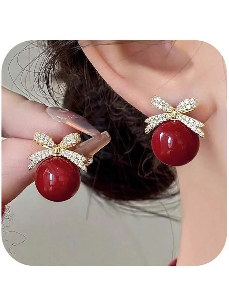 Red Bow Earrings For Women Festive Holiday Jewelry Gift
Red Bow Earrings For Women Festive Holiday Jewelry Gift