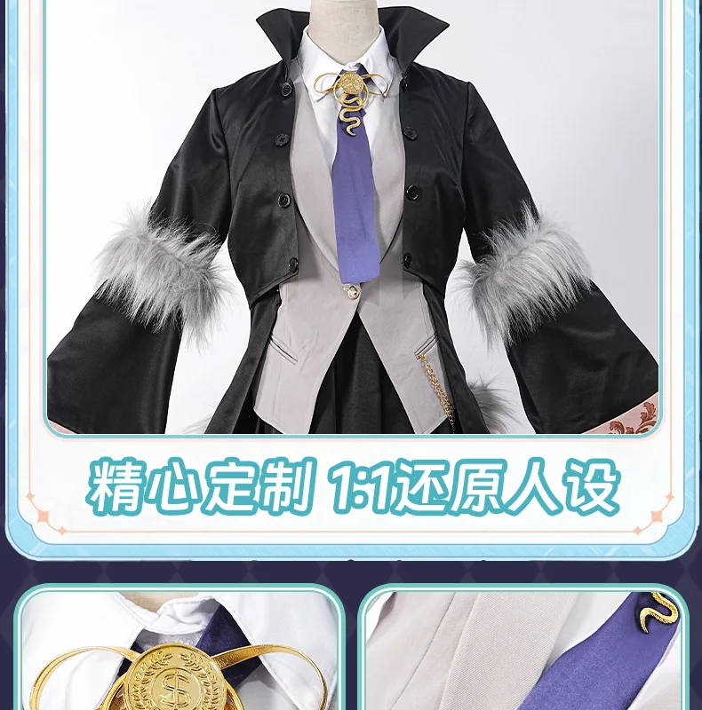 Arknights Young Lappland Cosplay Costume Elegant Dark Outfit Full Set Uniform Role Play Halloween Carnival Party Outfit HCos
Arknights Young Lappland Cosplay Costume Elegant Dark Outfit Full Set Uniform Role Play Halloween Carnival Party Outfit HCos