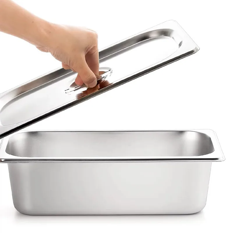 1/1 10cm high self-service pan 201 stainless steel 530 * 325mm pan set bowl rack large capacity food container lid plate
1/1 10cm high self-service pan 201 stainless steel 530 * 325mm pan set bowl rack large capacity food container lid plate