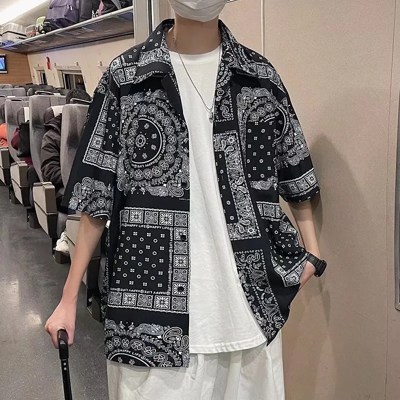 Bohemian Island Style Printed Casual Men's Half Sleeve Shirt Summer New Fashion Loose Fit Youthful Trend Color Woven Fabric
Bohemian Island Style Printed Casual Men's Half Sleeve Shirt Summer New Fashion Loose Fit Youthful Trend Color Woven Fabric