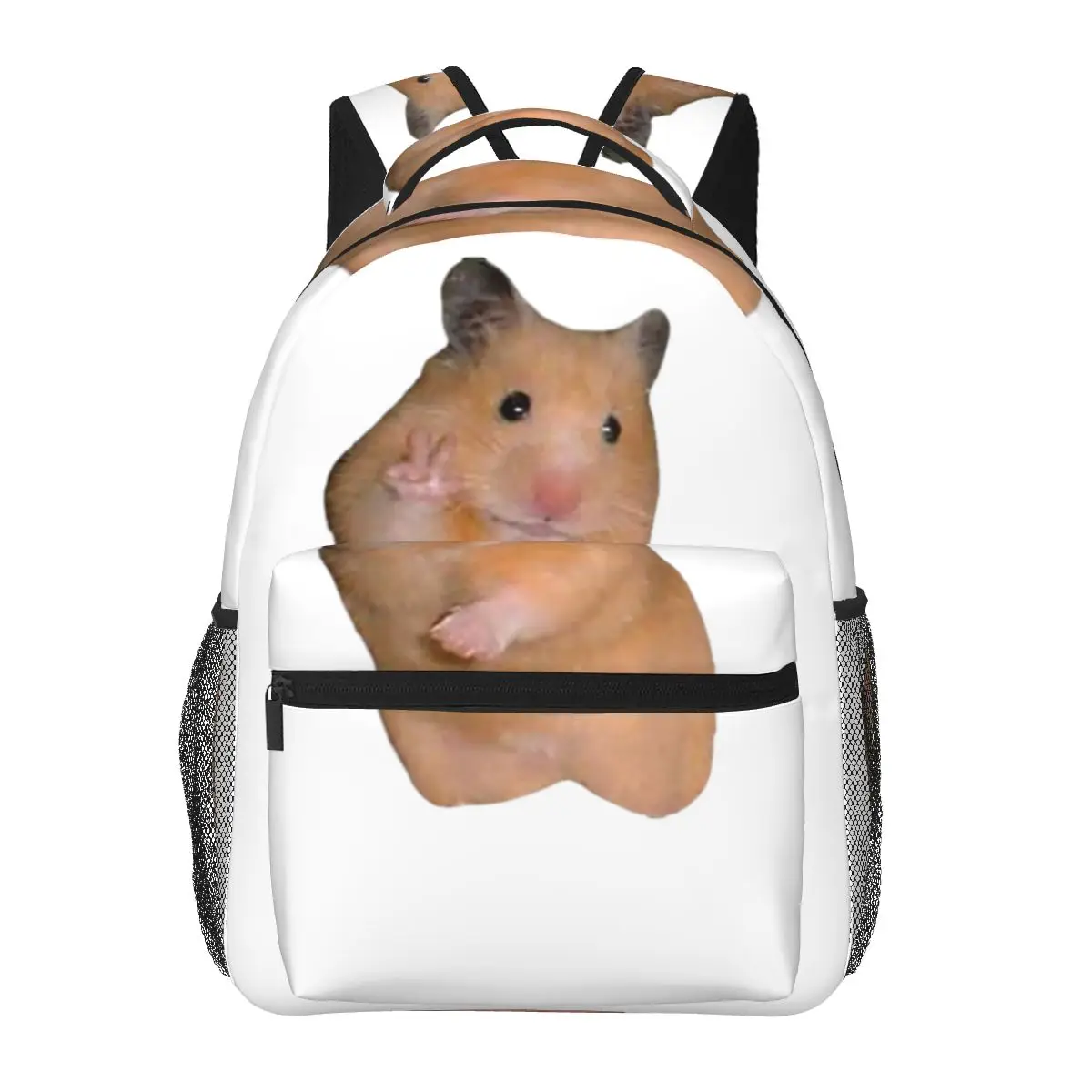 Hamster Meme With Peace Sign Backpacks Boys Girls Bookbag Children School Bags Cartoon Kids Rucksack Shoulder Bag Large Capacity
Hamster Meme With Peace Sign Backpacks Boys Girls Bookbag Children School Bags Cartoon Kids Rucksack Shoulder Bag Large Capacity