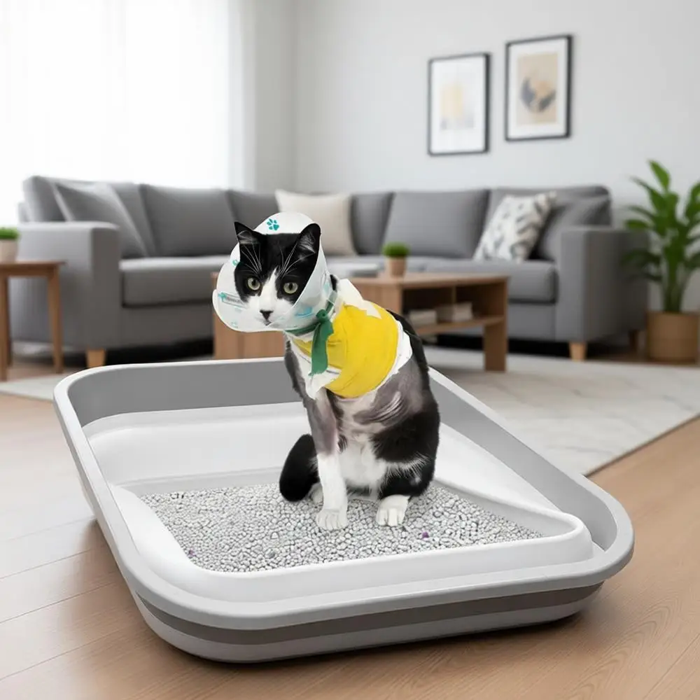 Low Entry Litter Box for Arthritic, Disabled Cats, Elderly Corner
Low Entry Litter Box for Arthritic, Disabled Cats, Elderly Corner