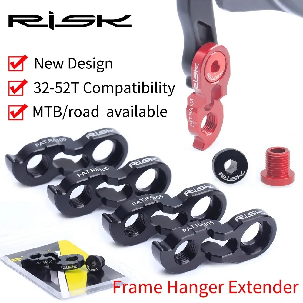 RISK Bicycle Rear Derailleur Hanger Extension Road MTB Mountain Bike Cycling Frame Gear Tail Hook Extender Convertor Adapter
RISK Bicycle Rear Derailleur Hanger Extension Road MTB Mountain Bike Cycling Frame Gear Tail Hook Extender Convertor Adapter