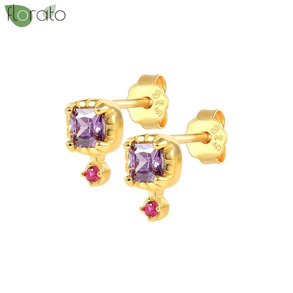 925 Sterling Silver Needle Square Purple Zircon Earrings 2025 New Mini Stud Earring for Women Fashion Cartilage Piercing Jewelry
925 Sterling Silver Needle Square Purple Zircon Earrings 2025 New Mini Stud Earring for Women Fashion Cartilage Piercing Jewelry