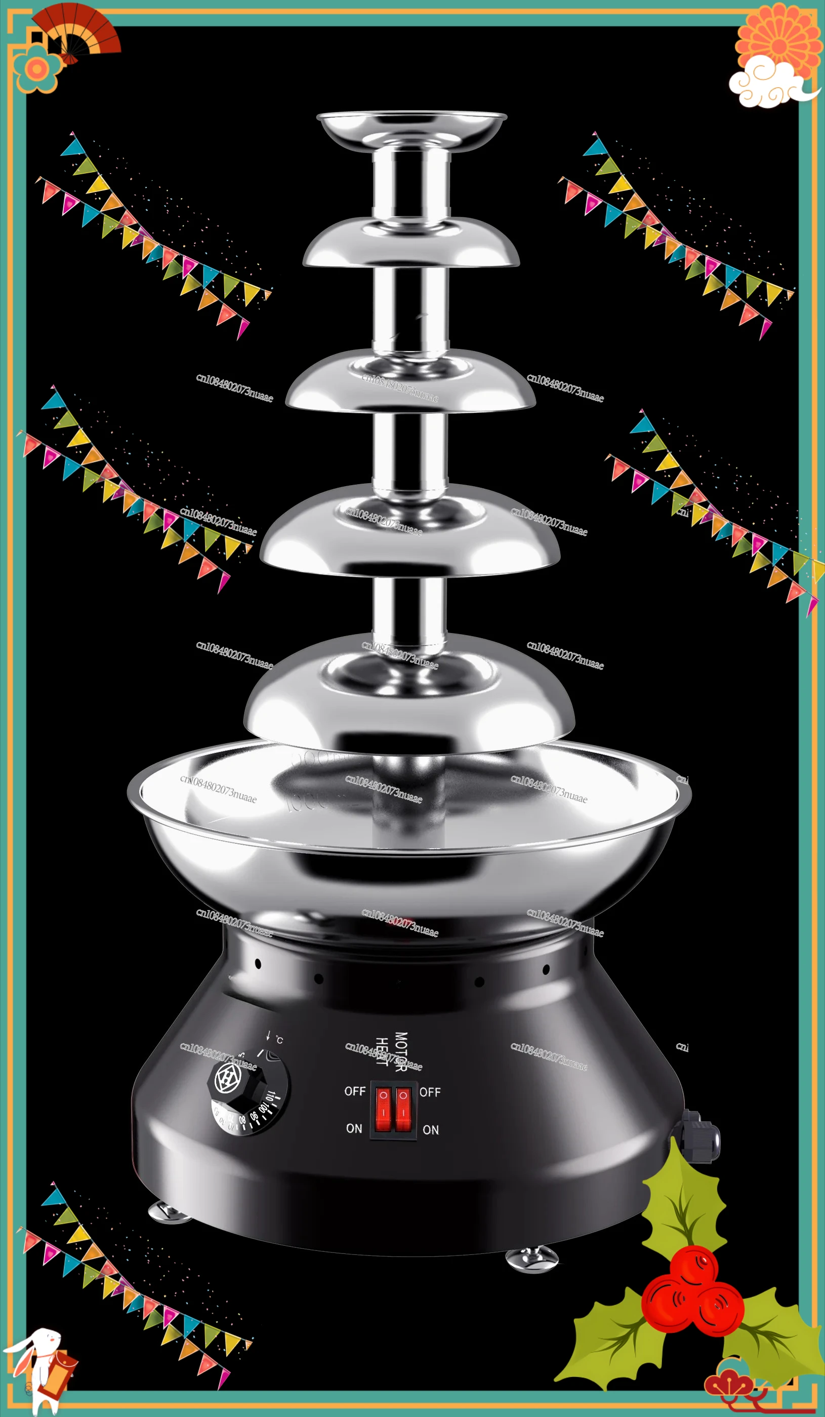 Dispenser and Tap Dual-purpose Chocolate Waterfall Fountain with Tap Commercial Chocolate Fountain with Tower
Dispenser and Tap Dual-purpose Chocolate Waterfall Fountain with Tap Commercial Chocolate Fountain with Tower