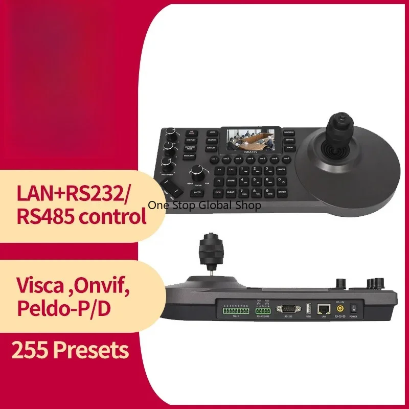 Camera Joystick Controller POE 3" Preview LCD Controller Keyboard with Joystick for Broadcast Church Live Streami
Camera Joystick Controller POE 3" Preview LCD Controller Keyboard with Joystick for Broadcast Church Live Streami