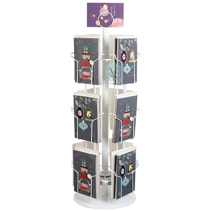 Modern 3-Layer 12-Pocket Counter Rotating Greeting Card Display with Sign Clip for Retail Advertising in Stationery Gift Shops
Modern 3-Layer 12-Pocket Counter Rotating Greeting Card Display with Sign Clip for Retail Advertising in Stationery Gift Shops