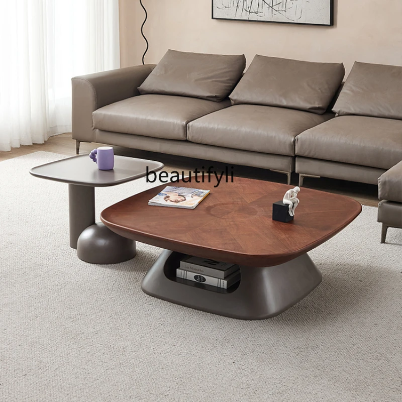 Italian Square Tea Table Combination Solid Wood the Pattern of Walnut Nordic Living Room Tea Table
Italian Square Tea Table Combination Solid Wood the Pattern of Walnut Nordic Living Room Tea Table
