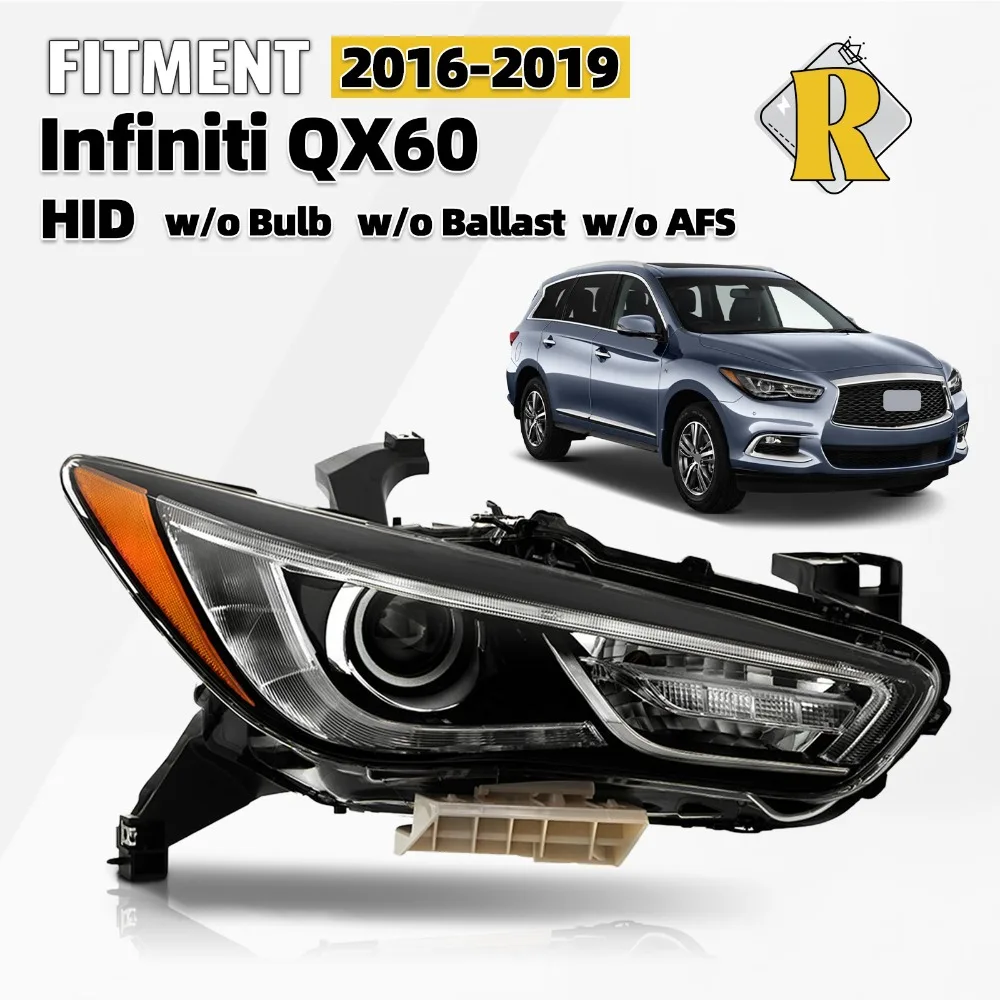 Headlight For 2016-2019 Infiniti QX60 w/o Bulb w/o AFS Passenger Right Side
Headlight For 2016-2019 Infiniti QX60 w/o Bulb w/o AFS Passenger Right Side