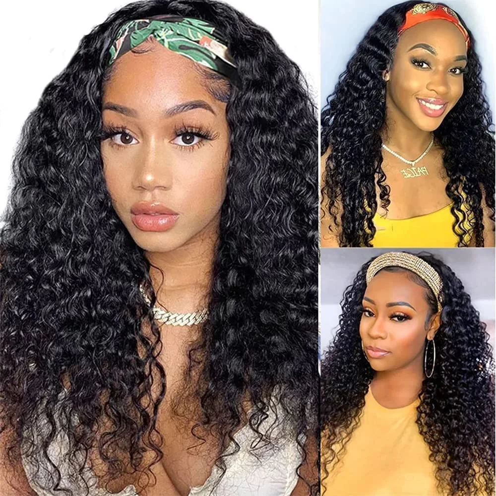 Brazilian Remy Headband Wigs Human Hair 180% Density Water Wave Human Hair Wig Machine Made Wig Without Glue Beginner Friendly
Brazilian Remy Headband Wigs Human Hair 180% Density Water Wave Human Hair Wig Machine Made Wig Without Glue Beginner Friendly