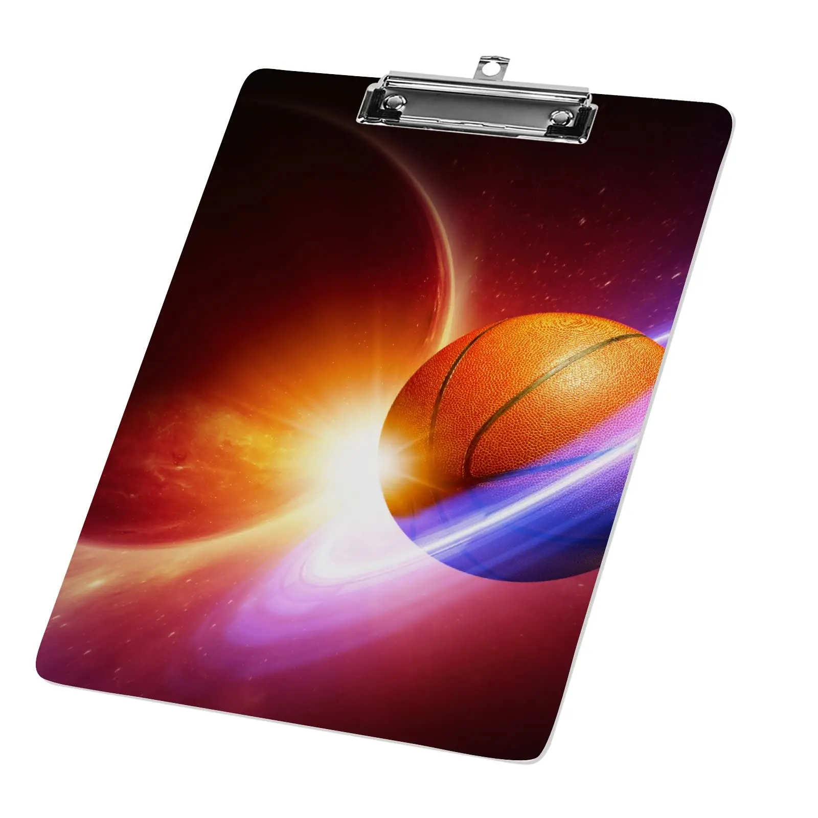 Basketball Pattern Acrylic Clipboard Low Profile Metal Clip for A4 Size Clip Hangable Plastic Clipboards Office Work School Use
Basketball Pattern Acrylic Clipboard Low Profile Metal Clip for A4 Size Clip Hangable Plastic Clipboards Office Work School Use