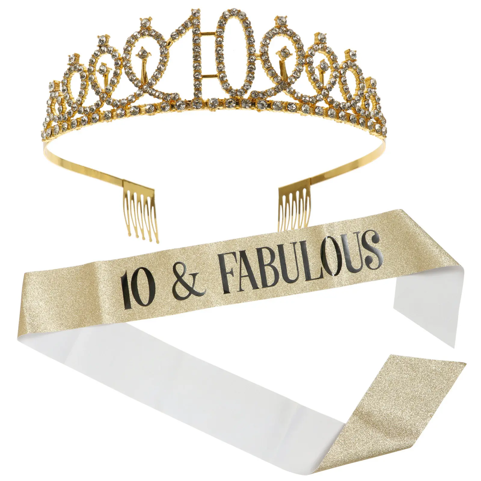 1Set Birthday Crown and Satin Belt Set Alloy Crystal Rhinestone Tiara with Side Combs Party Sash for Birthday Queen Celebration
1Set Birthday Crown and Satin Belt Set Alloy Crystal Rhinestone Tiara with Side Combs Party Sash for Birthday Queen Celebration