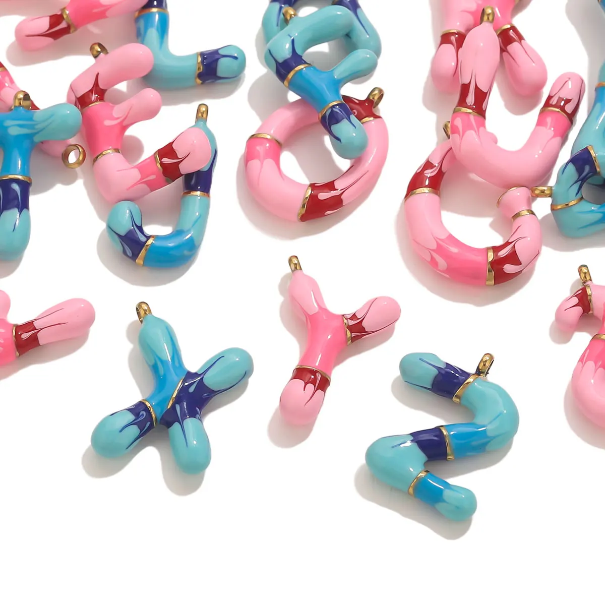 2PCS Stainless Steel Fashionable Colorful Creative Gold-plated Initials A-Z Pendants for Necklaces Jewelry Accessories Connector
2PCS Stainless Steel Fashionable Colorful Creative Gold-plated Initials A-Z Pendants for Necklaces Jewelry Accessories Connector