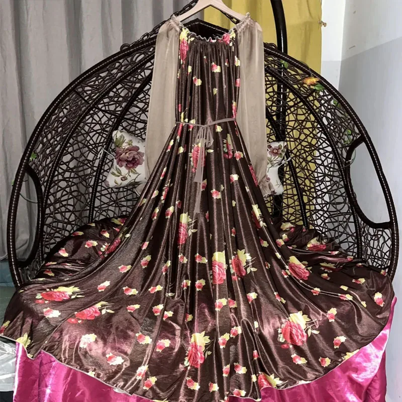 10 м большое свободное платье макси, шелковистое ледяное шелковое длинное платье с оборками и принтом, шелковистое платье для сна, халат больших размеров, ночная рубашка для мужчин и женщин
10 м большое свободное платье макси, шелковистое ледяное шелковое длинное платье с оборками и принтом, шелковистое платье для сна, халат больших размеров, ночная рубашка для мужчин и женщин