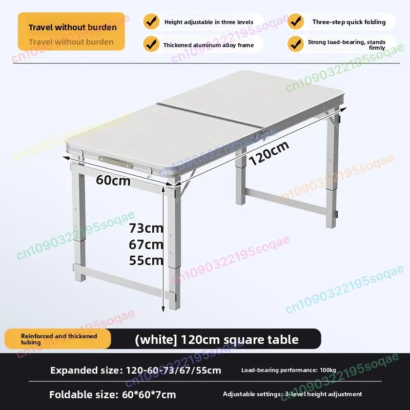 Folding Table Portable Outdoor Height Adjustable Work Table for Camping Picnic Night Market Stall
Folding Table Portable Outdoor Height Adjustable Work Table for Camping Picnic Night Market Stall