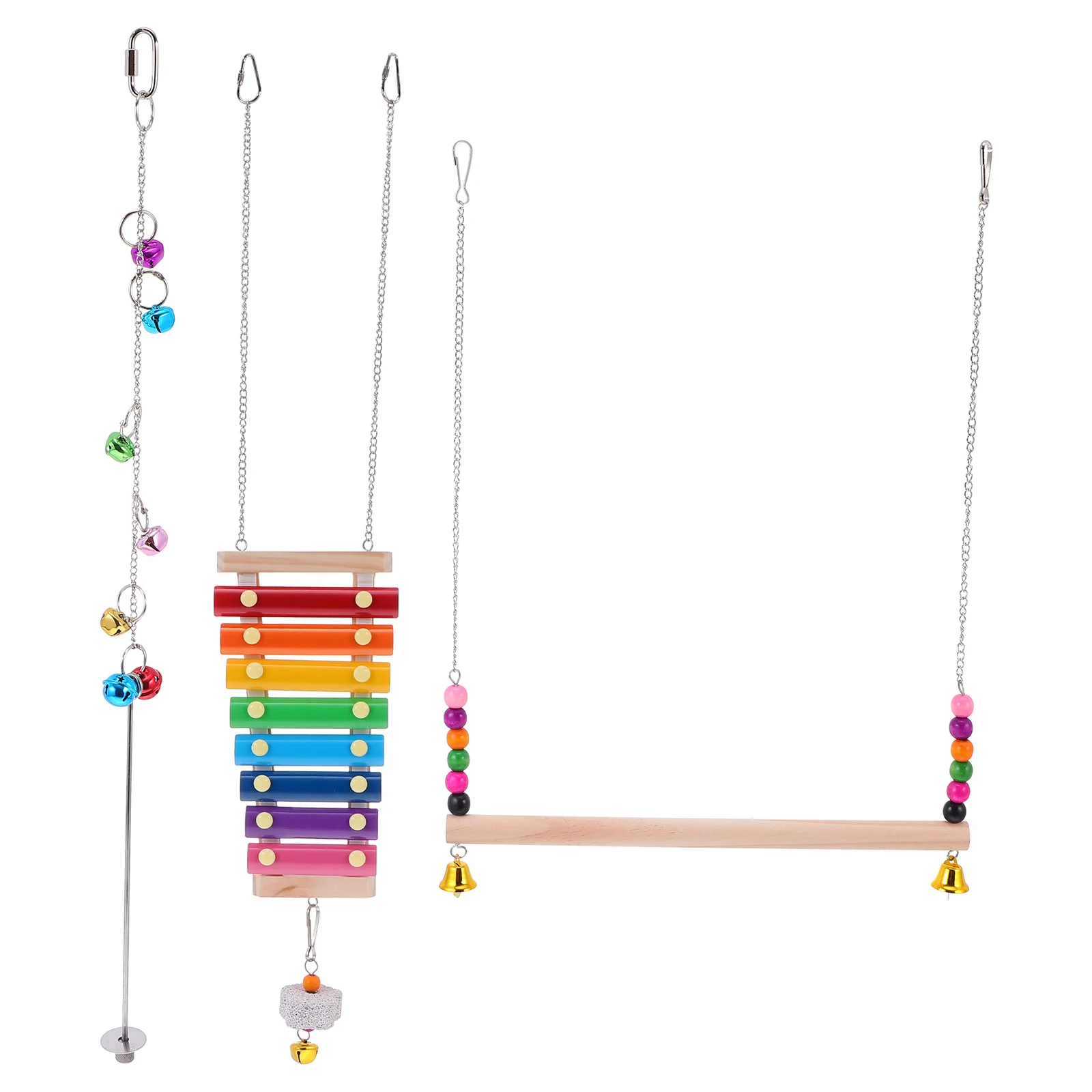Toy Set Pet Poultry Parrot Rooster Swing Plaything Perch and Xylophone The Exercise Bird Standing Rack Wooden Chicken Colorful
Toy Set Pet Poultry Parrot Rooster Swing Plaything Perch and Xylophone The Exercise Bird Standing Rack Wooden Chicken Colorful