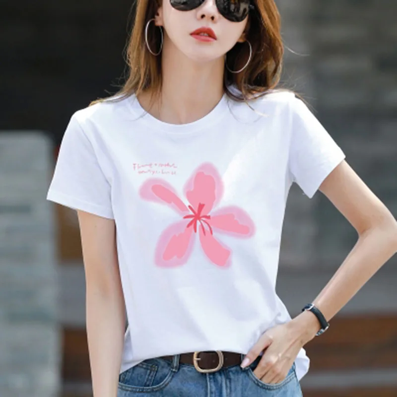 2025 Summer Printing Short Sleeve T-shirt Women O Neck Tees Casual White Tshirts Korean Style Woman Clothing Loose Tops Mujer
2025 Summer Printing Short Sleeve T-shirt Women O Neck Tees Casual White Tshirts Korean Style Woman Clothing Loose Tops Mujer