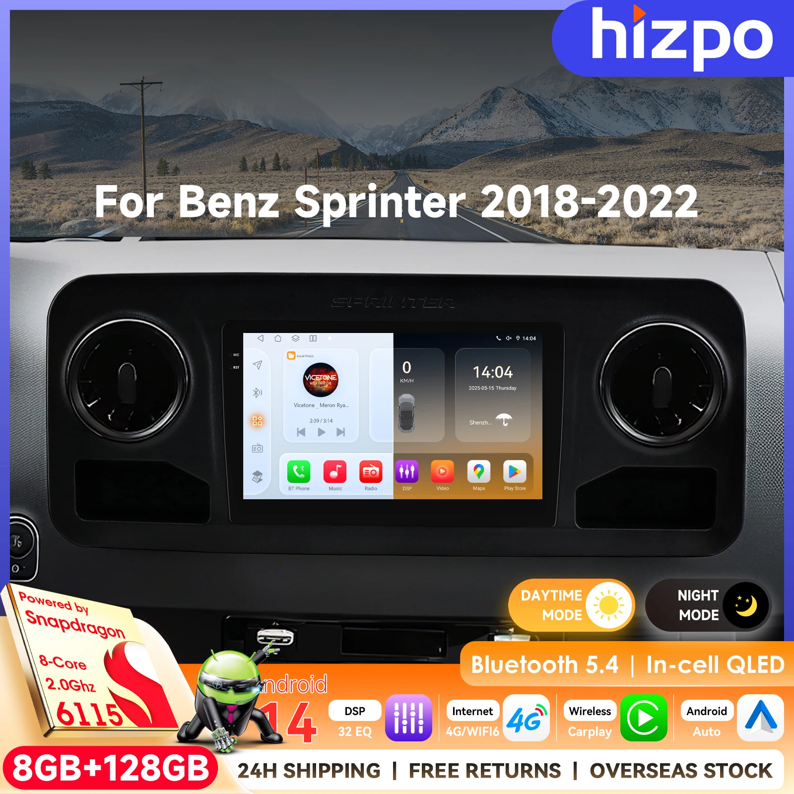 Автомагнитола Hizpo 10.1" на Android для Mercedes-Benz Sprinter 2018-2022 с GPS-навигацией, мультимедиа и управлением с руля
Автомагнитола Hizpo 10.1" на Android для Mercedes-Benz Sprinter 2018-2022 с GPS-навигацией, мультимедиа и управлением с руля