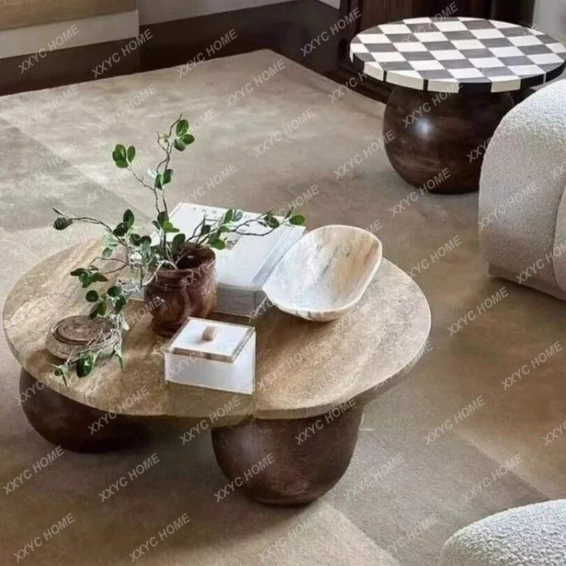 Medieval coffee table Nordic mix and match low table round ball marble FT
Medieval coffee table Nordic mix and match low table round ball marble FT