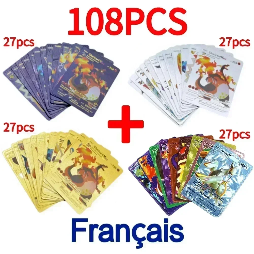 55-135 PCS Poke Mon Card French English Spanish German Vmax GX Rose Gold Silver Black Rainbow Gold Rare Collection Card Box Gift
55-135 PCS Poke Mon Card French English Spanish German Vmax GX Rose Gold Silver Black Rainbow Gold Rare Collection Card Box Gift