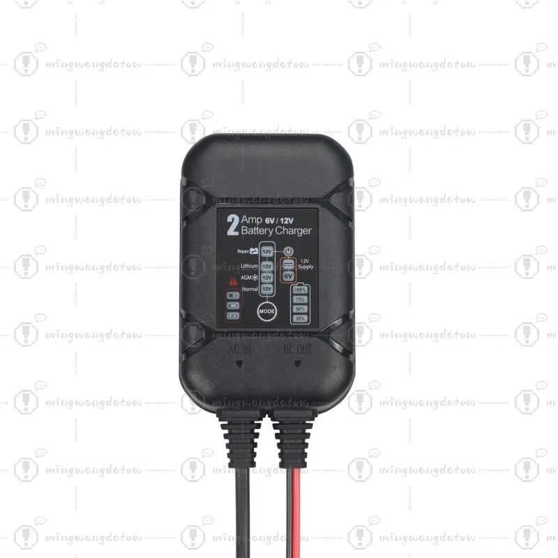 AGM 6-Stage Battery Charger 2A, 6V/12V Lead-Acid Battery Charger, Waterproof for Car & Maintenance
AGM 6-Stage Battery Charger 2A, 6V/12V Lead-Acid Battery Charger, Waterproof for Car & Maintenance