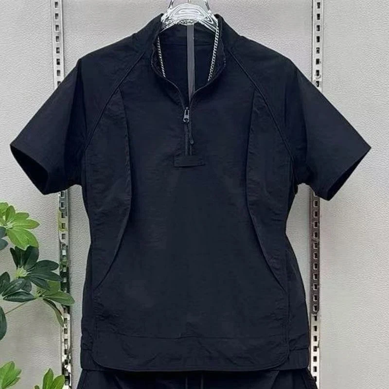2026 New Men's Trendy Quick Dry 2 Piece Set Zipper Short Sleeve Tee & Loose Patchwork Knee Length Shorts Casual Tracksuit
2026 New Men's Trendy Quick Dry 2 Piece Set Zipper Short Sleeve Tee & Loose Patchwork Knee Length Shorts Casual Tracksuit
